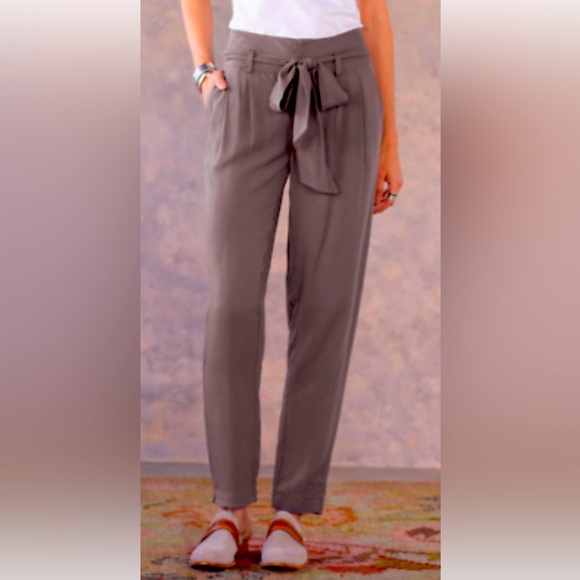 Sundance rayon tie belt pants - Picture 1 of 3